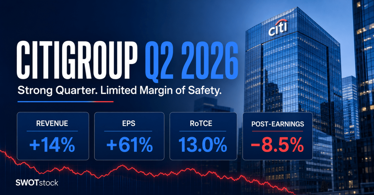Citigroup Q2 2026: A Strong Quarter, but Is the Transformation Already Priced&nbsp;In?