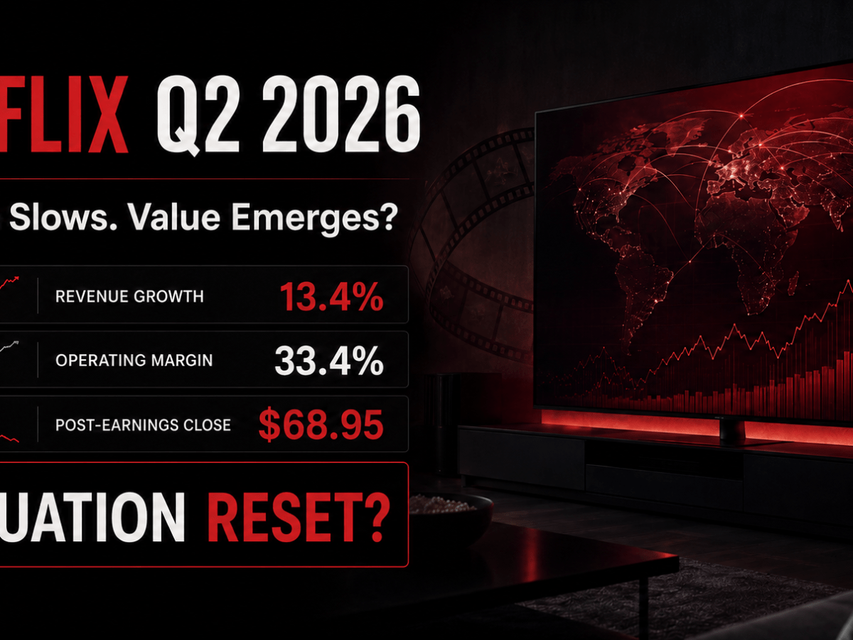 Netflix Q2 2026: Strong Results, Slowing Growth and a $74 Fair&nbsp;Value