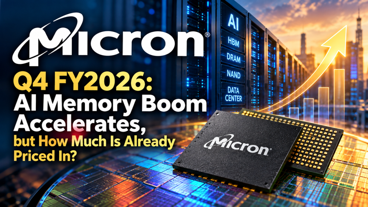 Micron Q4 FY2026 AI memory earnings analysis featuring HBM, DRAM, NAND and data center growth